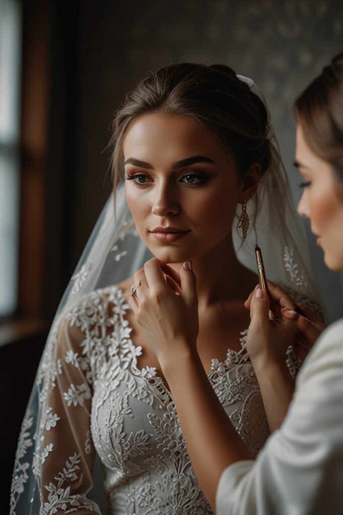 leonardo lightning xl bridal gettingready shots with a makeup 0