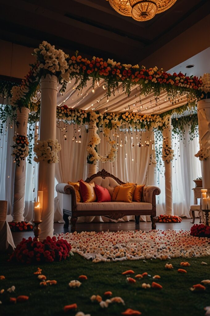 leonardo lightning xl decor closeups mandap flower arrangement 3